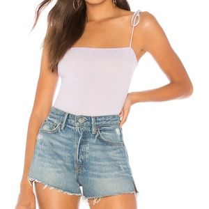 Capulet ribbed tie strap bodysuit
